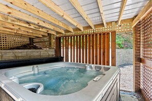 Our fabulous private hot tub enclosure