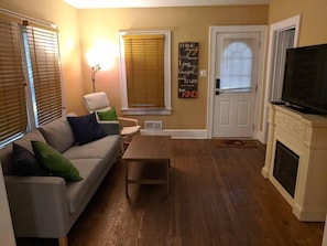 living room from dining room