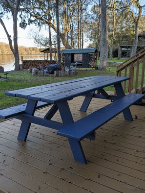 Deck and picnic table