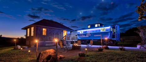 Spend the evening stargazing here at the Caboose!