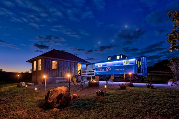 Spend the evening stargazing here at the Caboose!