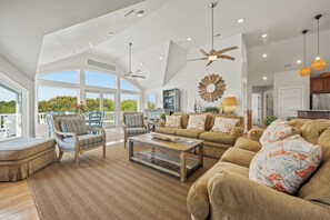 Living Area with Deck Access on Third Level