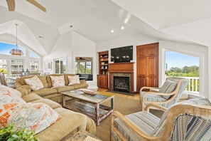 Living Area with Deck Access on Third Level