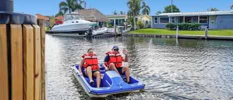 Fun in the water! Pedal boat available for rental
