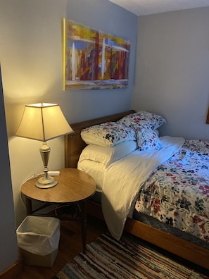 Full size bed in smaller bedroom