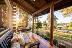 Enjoy coffee and a book on the front porch.