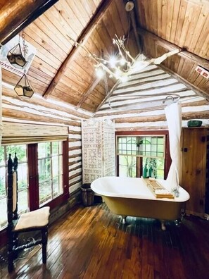 One-of -kind bath experience! This fully-restored claw-foot tub came from one of the old historic ho