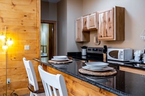 Always stocked with the essentials and plenty of space to store your food and beverages!