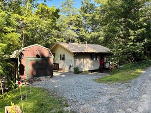 Back yard and parking