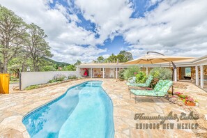 Beautiful crystal blue lap pool