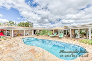 Beautiful crystal blue lap pool