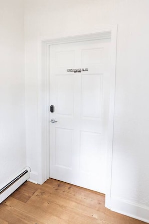Upon entering the shared main street entrance door, you will find your private suite entrance on the right.