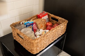 Upon arrival you will find an assortment of continental style breakfast offerings for you to enjoy.