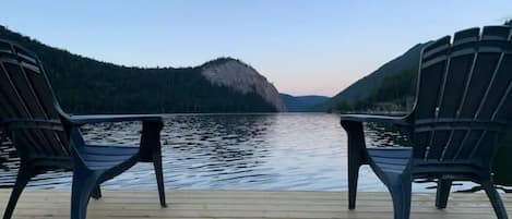 Enjoy the fabulous view of the lake from the dock