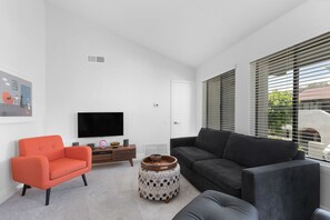 Living room with views outside