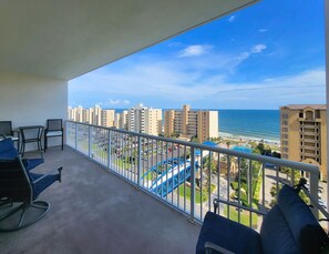 Balcony View. Crystal Tower, 2 Bedroom 2 Bathroom, sleeps 6. Managed by Island Rentals.