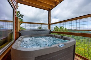 Relaxing hot tub with a view!