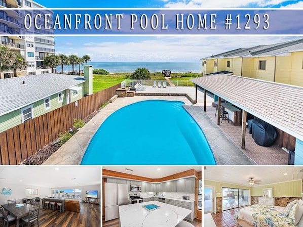 5/5 Direct Oceanfront Pool Home