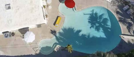 Mickey mouse head shape salt water pool designed by Steve McQueen in 1962