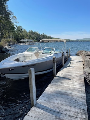 Slip that extends out from the boat house