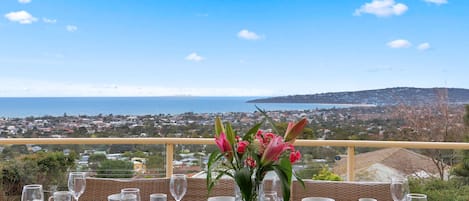 Captivating outdoor entertaining on the top balcony