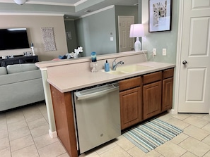 Kitchen has brand new dishwasher and 2 bar stools for added seating.