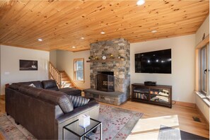 Living room - wood burning fireplace