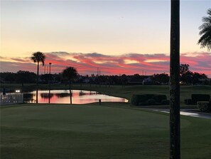 Beautiful Orlando sunset, view from the clubhouse