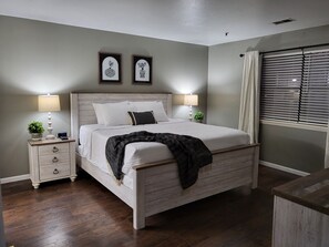 Master bedroom with king bed