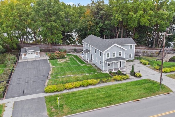 A beautiful lake vacation awaits at this spacious waterfront home. This place is perfect for large groups and multiple families, with plenty of bedrooms and common areas.