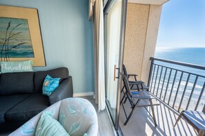 - Step onto your private balcony and take in breathtaking panoramic ocean views - Enjoy a fresh sea breeze while sipping coffee or unwinding with a glass of wine - The perfect spot to relax, recharge, and soak up the coastal vibes