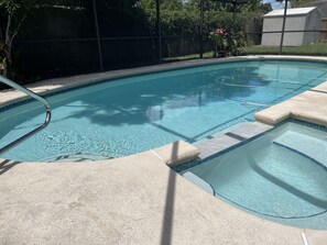 Crystal clean pool.  (No heated Spa)