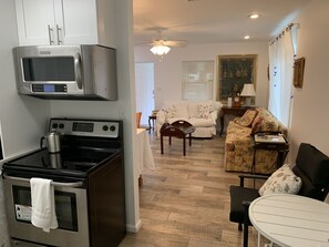 View from Kitchen looking into Living room. 