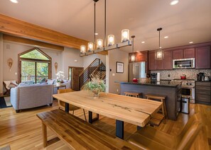Main floor living areas seamlessly flow together.