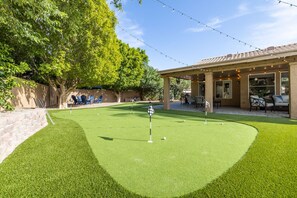 Golfer's dream, pro backyard putting green