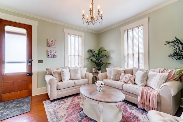 Family Room with lots of natural light