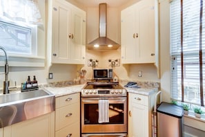 The induction stove is a favorite amongst our guests.