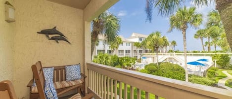 Four Winds G6 Balcony View of Pool/Ocean