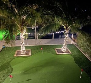 Palm Trees and Golf putting area