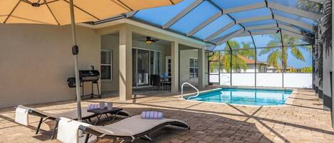 Vacation rental with northern pool exposure