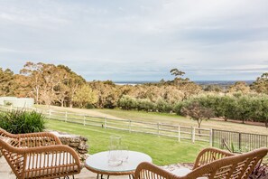 The terrace is perfect for alfresco dining, sunset drinks, and long, laughter-filled evenings.