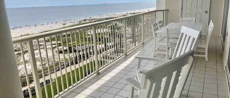 You will love this large wrap-around balcony and these views!!