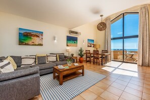 Living room with sea view