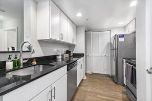 Fully equipped kitchen so you can cook (or not!)