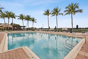 Go for a swim in the resort-style outdoor pool