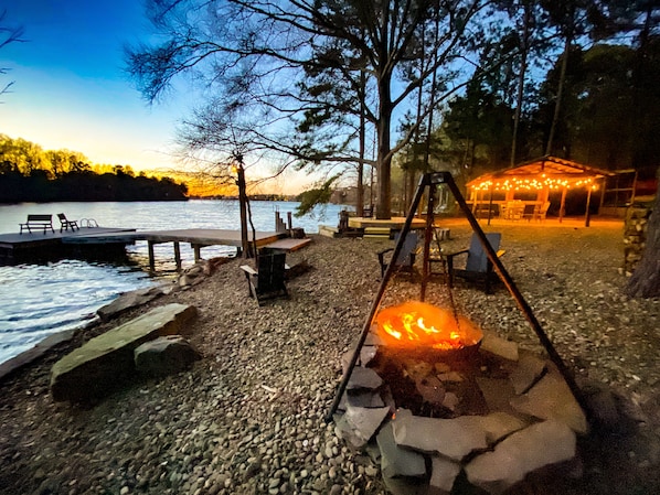 Peaceful relaxation down by the lake.