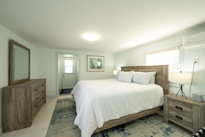 Bedroom with King bed.