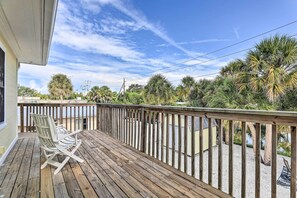 Wraparound Deck | 1 Exterior Security Camera | Another Vacation Rental On-Site