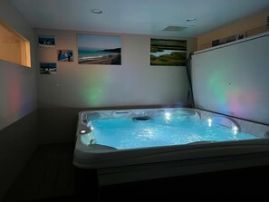 Indoor Hot Tub Room on Garage Level