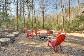 Fire Pit | Free WiFi | 1st-Floor Bedroom/Shower | 2 Exterior Security Cameras